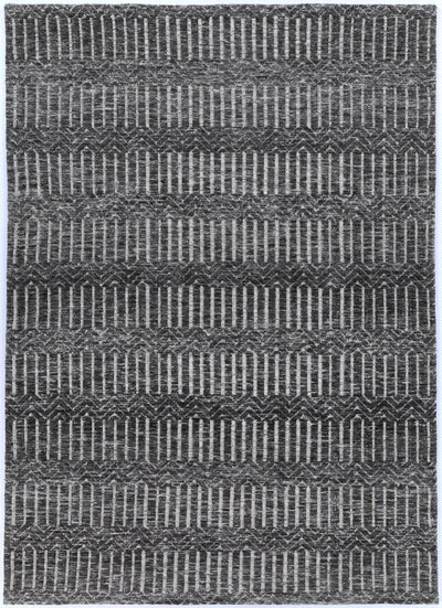 Amber Charcoal & Beige Cotton Blend Rug