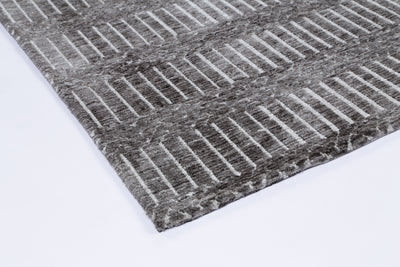 Amber Charcoal & Beige Cotton Blend Rug