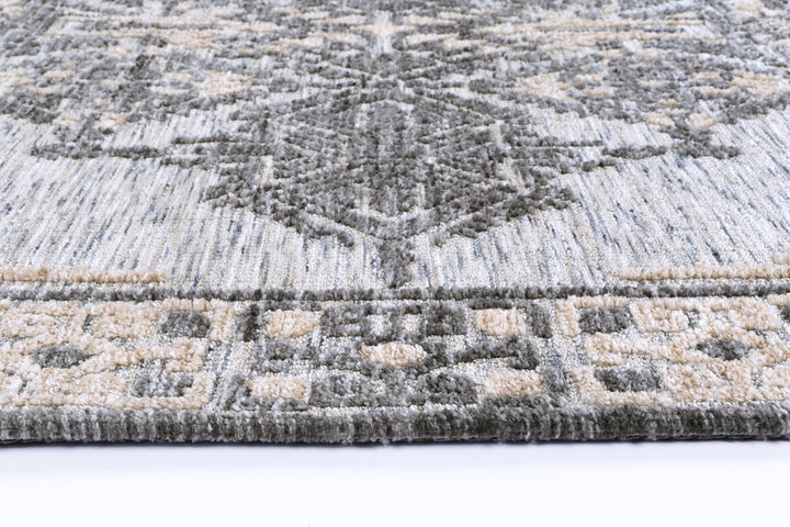 Amber Charcoal & Beige Cotton Blend Rug