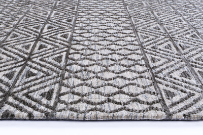 Amber Charcoal & Beige Cotton Blend Rug