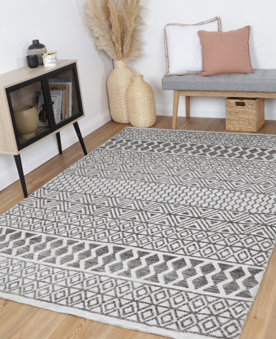 Amber Ramdass Grey Cotton Blend Rug