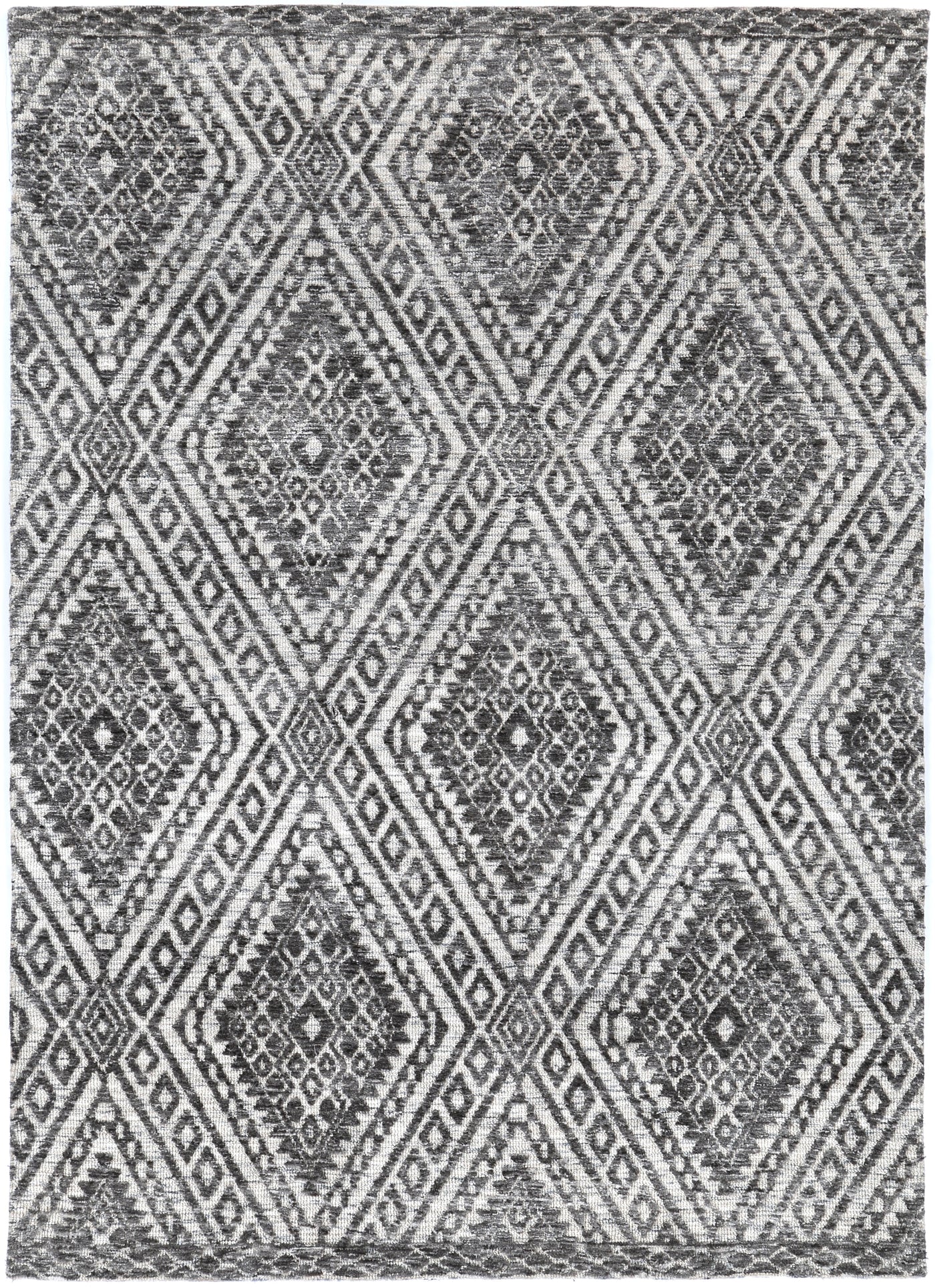 Amber Charcoal & Beige Cotton Blend Rug