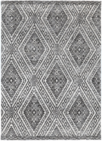 Amber Charcoal & Beige Cotton Blend Rug