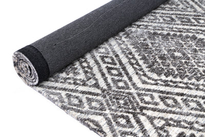 Amber Charcoal & Beige Cotton Blend Rug