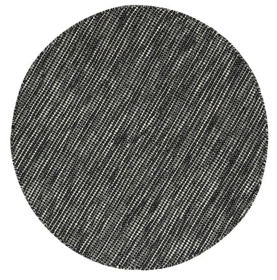 Scandi Black & White Reversible Wool Round Rug