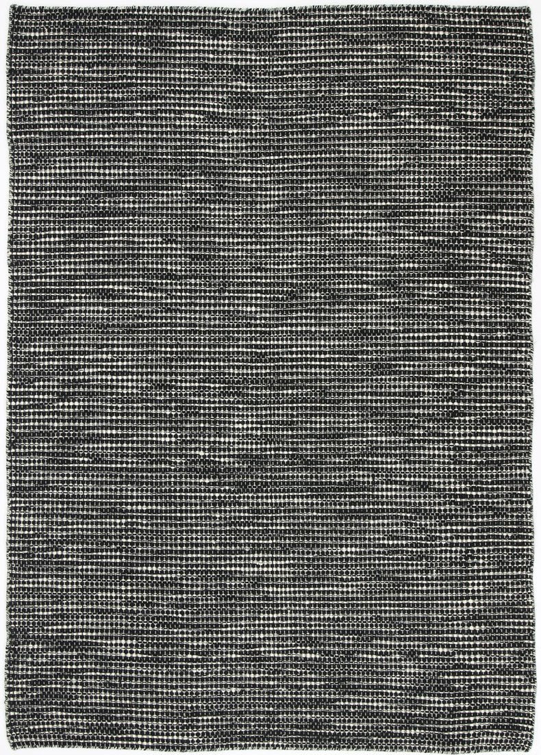 Scandi Black & White Reversible Wool Rug