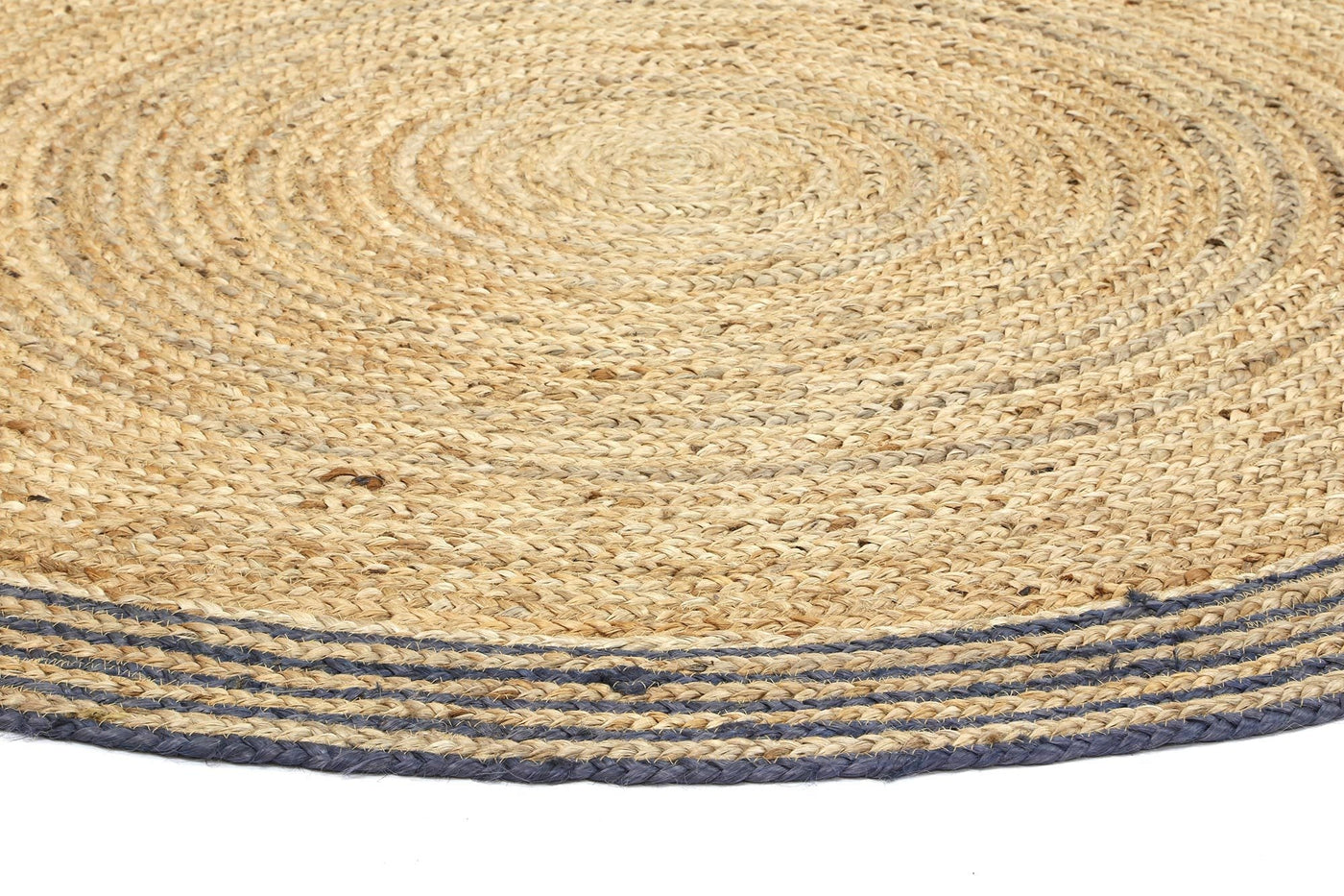 Abex Grey Jute Round Rug