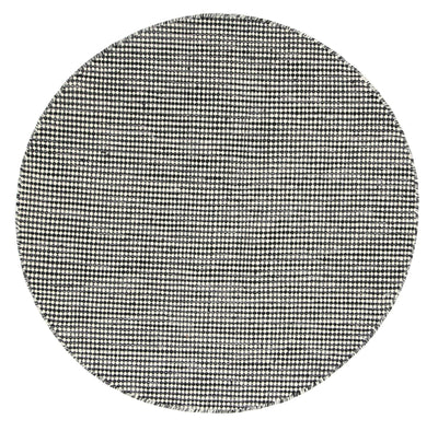 Scandi Charcoal Reversible Wool Round Rug