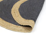 Madrid Centre Grey Jute Round Rug