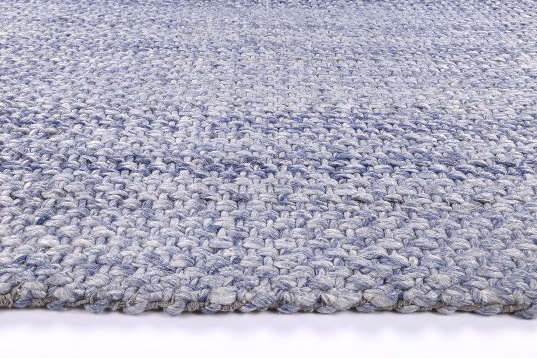 LA Blue Wool Blend Rug