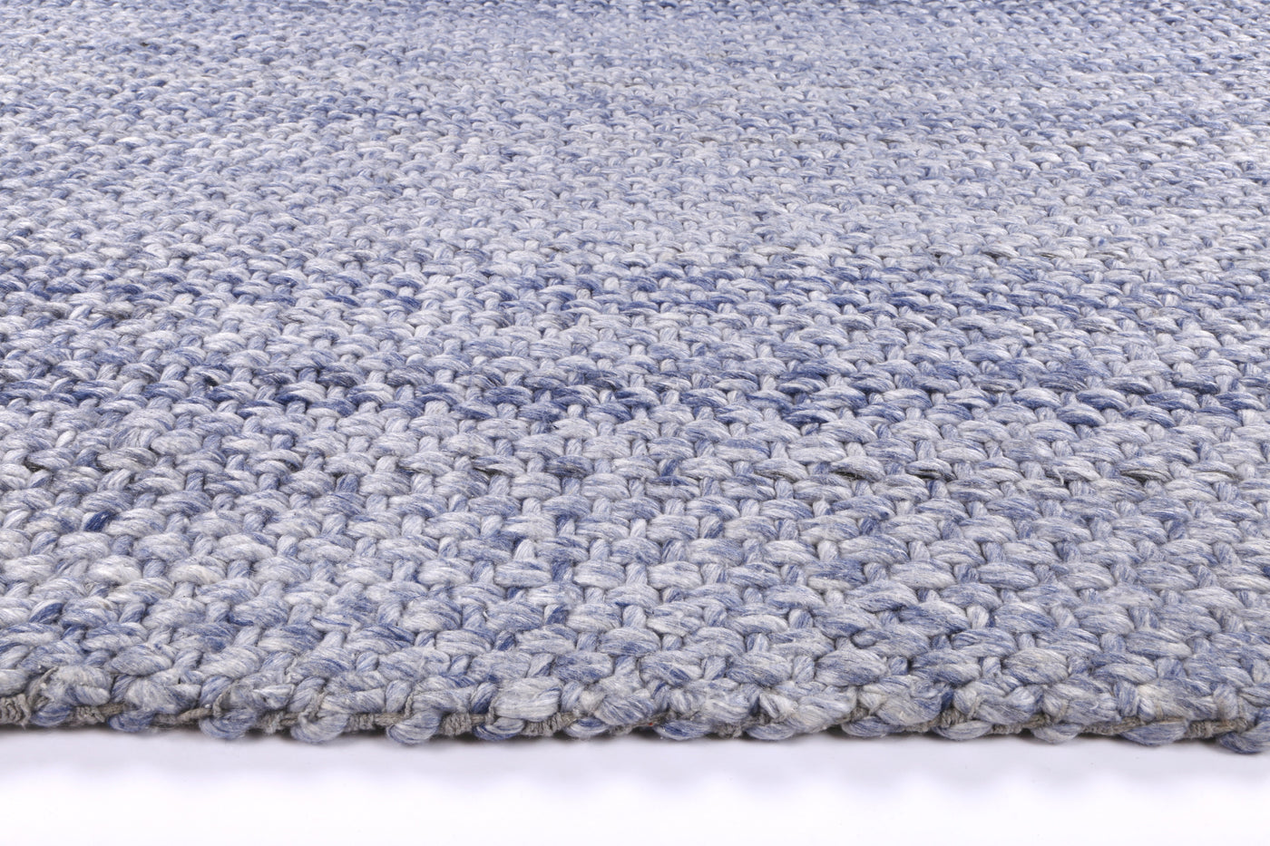 LA Blue Wool Blend Rug