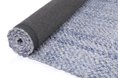 LA Blue Wool Blend Rug