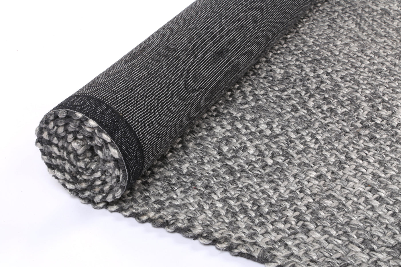 LA Charcoal Wool Blend Rug