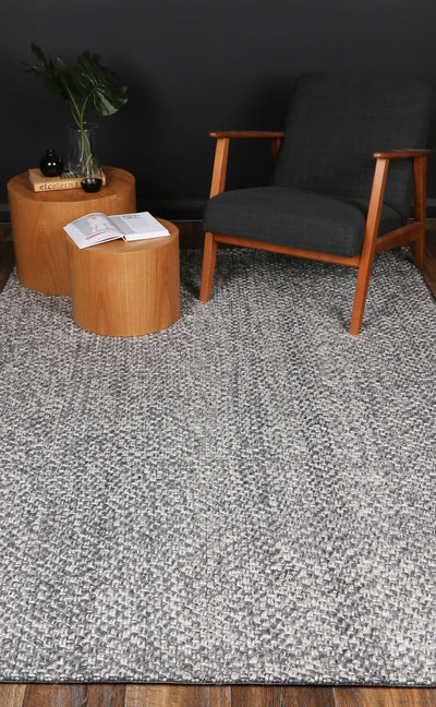 LA Charcoal Wool Blend Rug