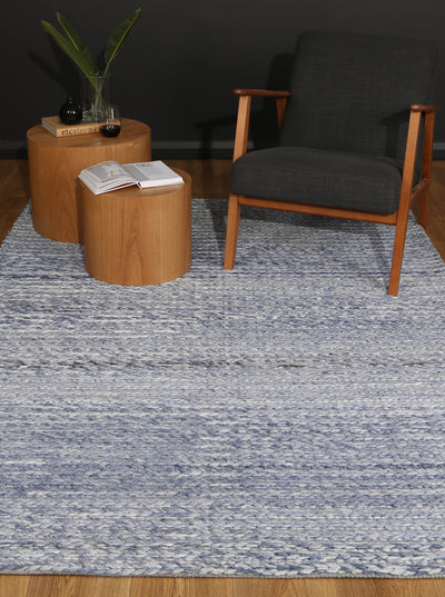 LA 1 Blue Wool Blend Rug