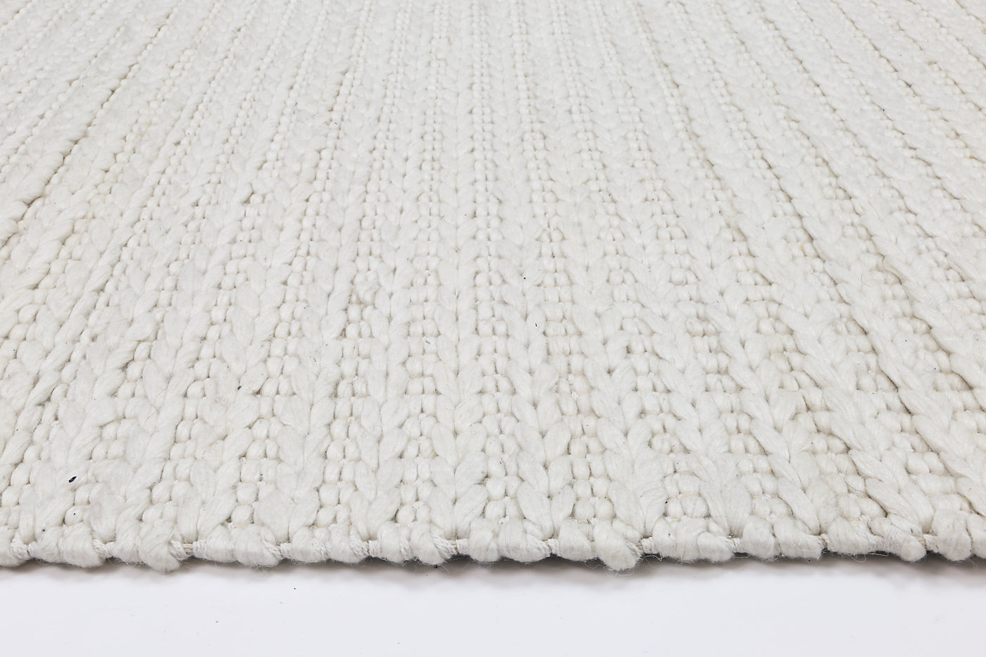 LA 1 White Wool Blend Rug