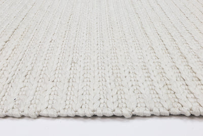 LA 1 White Wool Blend Rug