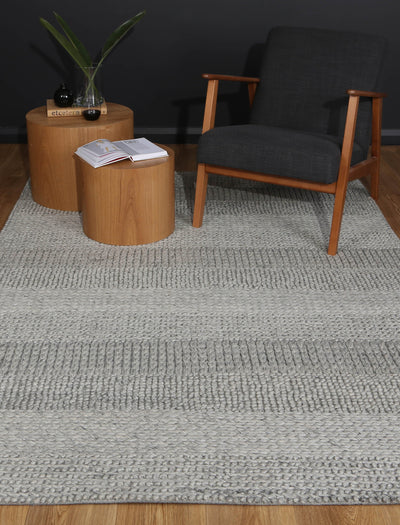 LA 2 Grey Wool Blend Rug