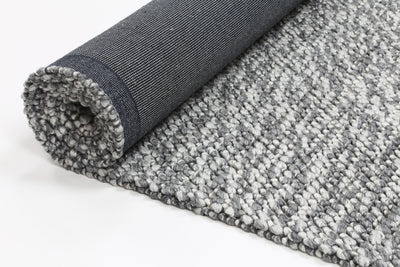 LA 3 Charcoal Wool Blend Rug