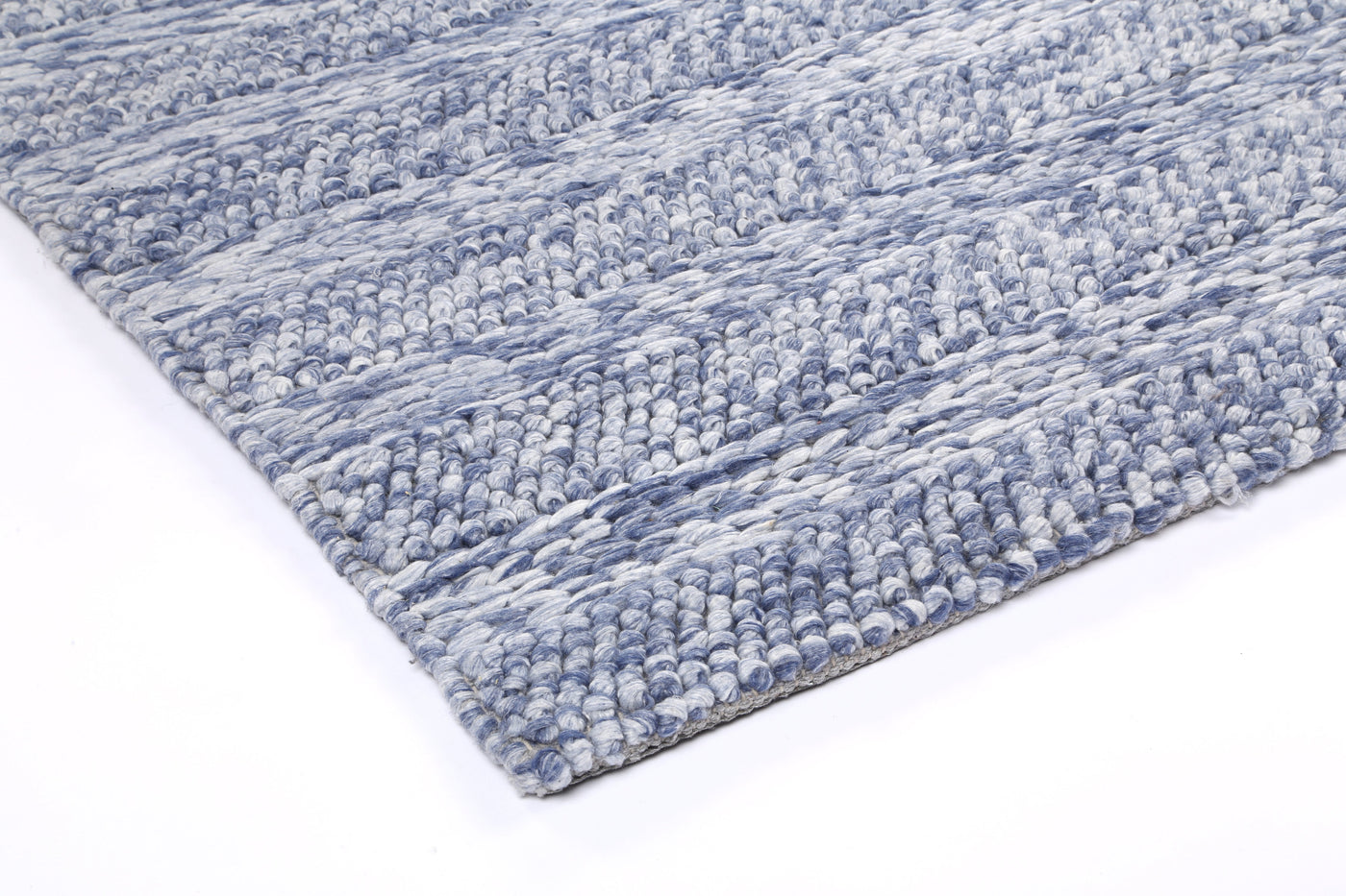 LA 4 Blue Wool Blend Rug