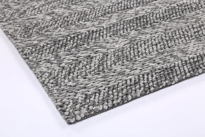 LA 4 Charcoal Wool Blend Rug