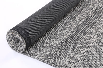 LA 4 Charcoal Wool Blend Rug