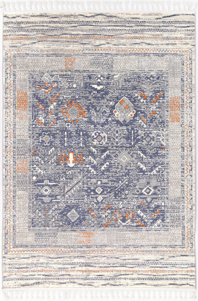 Yazd 41 Blue & Cream Contemporary Rug