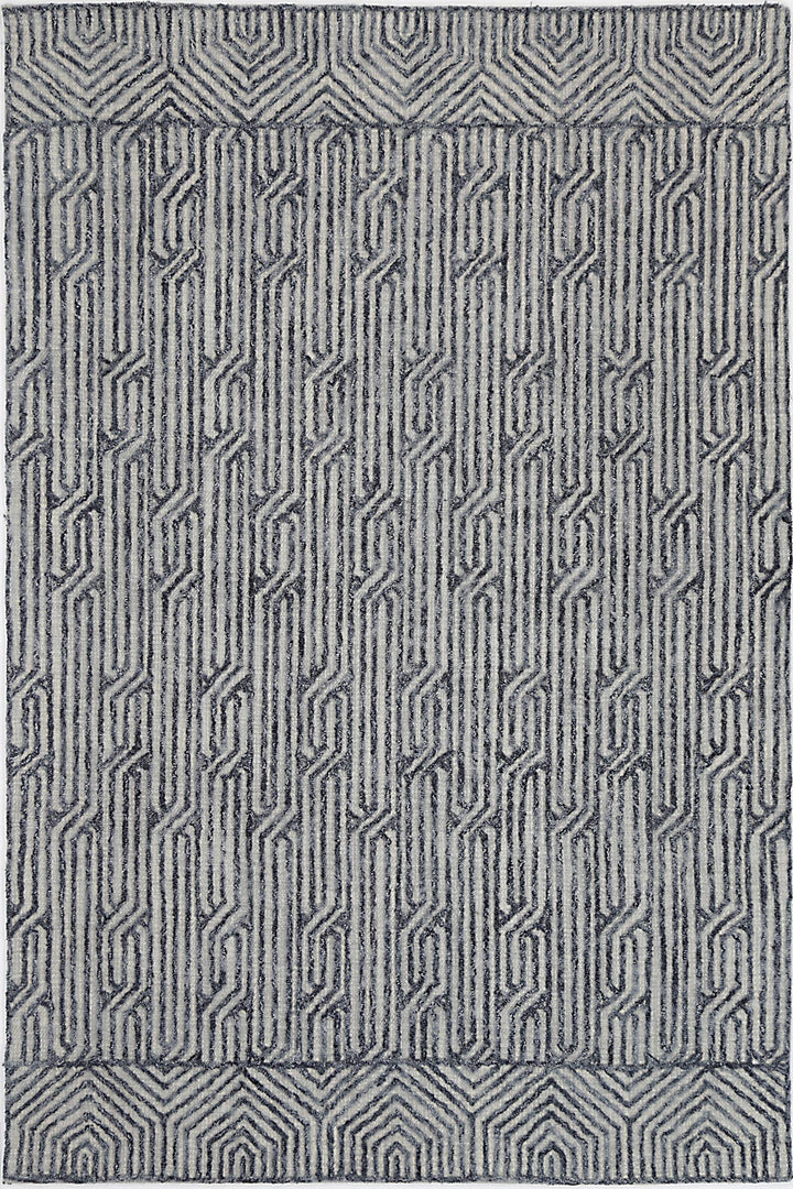 Tran 1 Blue Contemporary Rug