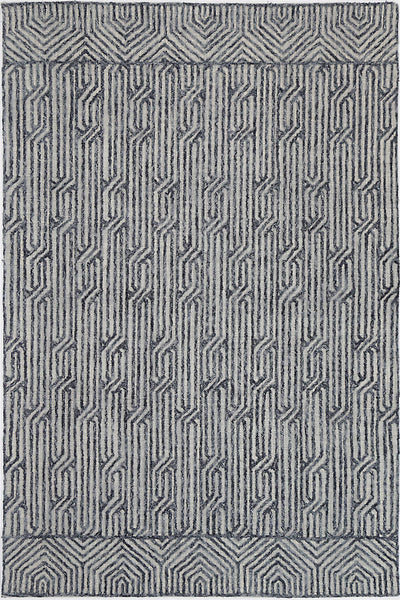 Tran 1 Blue Contemporary Rug