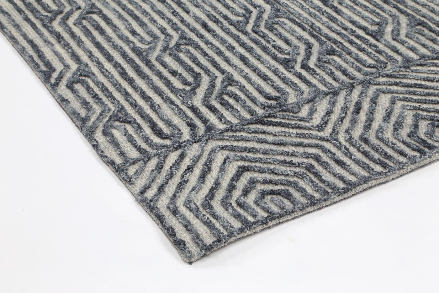 Tran 1 Blue Contemporary Rug