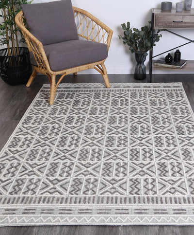 Tran 4 Grey Contemporary Rug