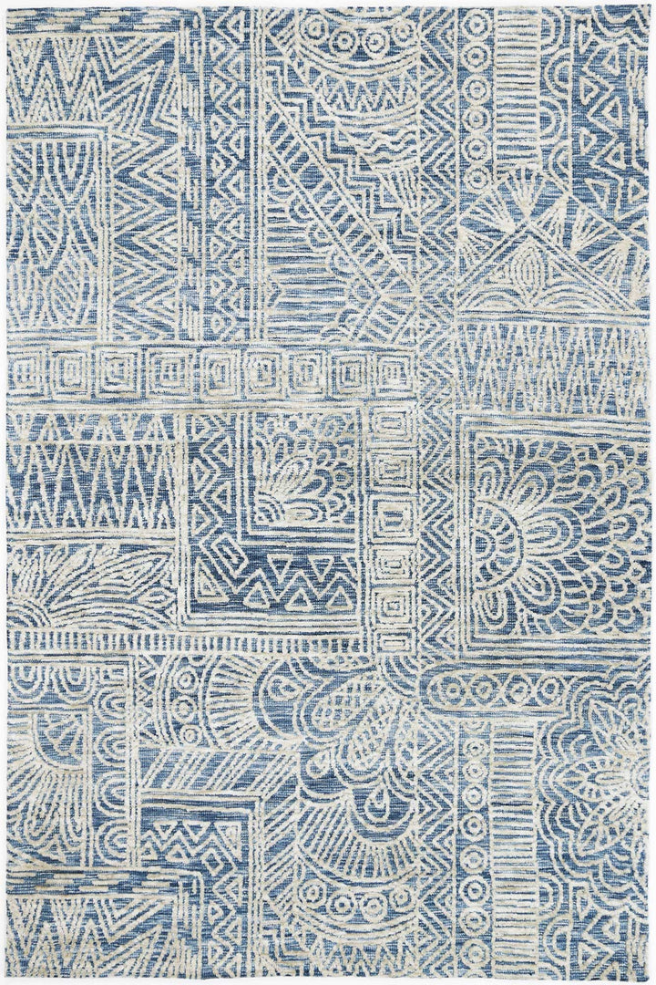 Amber Newburg Navy Tribal Rug