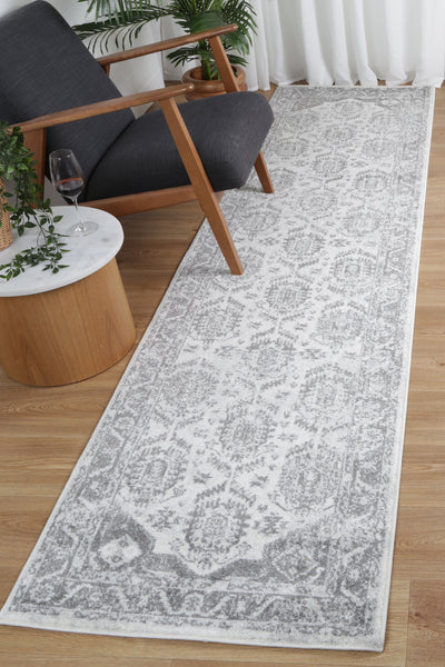 Loft White Grey Traditional Rug