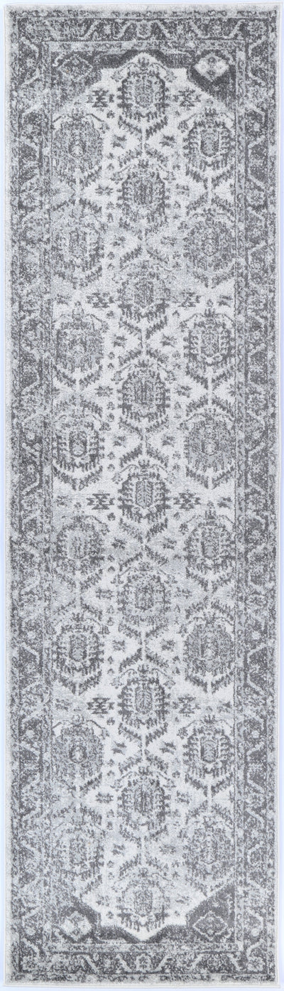 Loft White Grey Traditional Rug