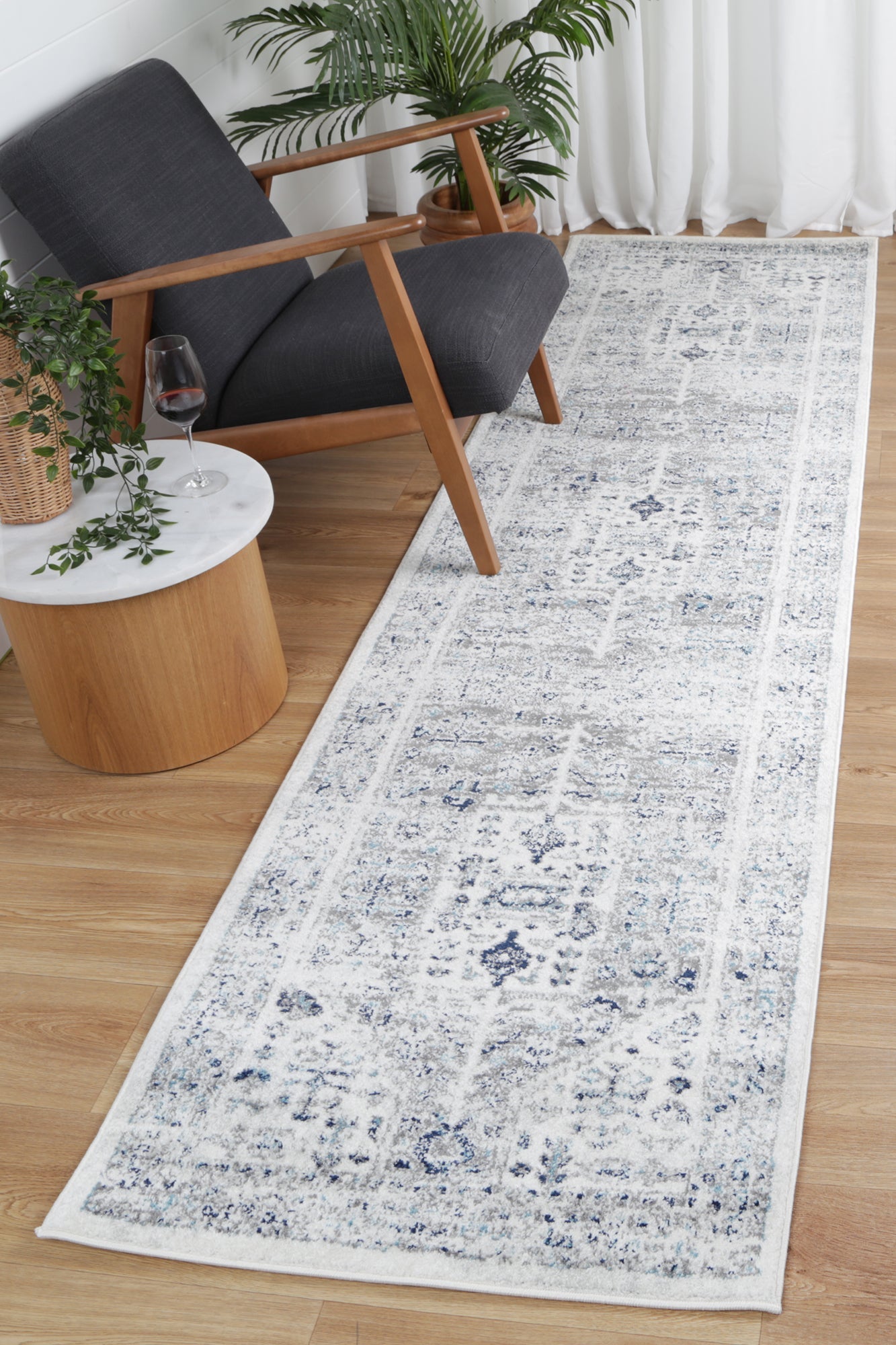 Loft Cream Blue Traditional Rug