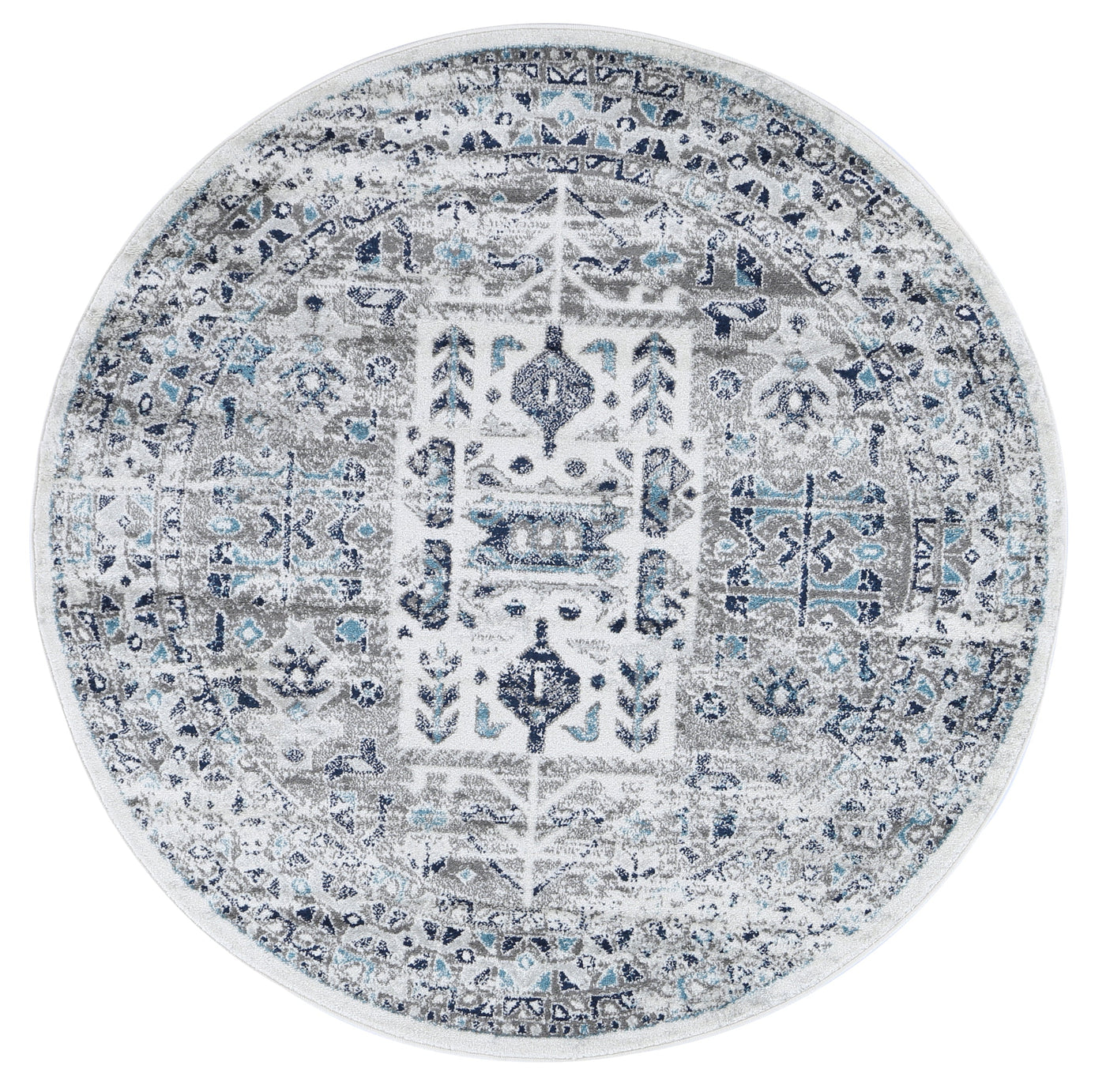 Loft Cream Blue Traditional Rug