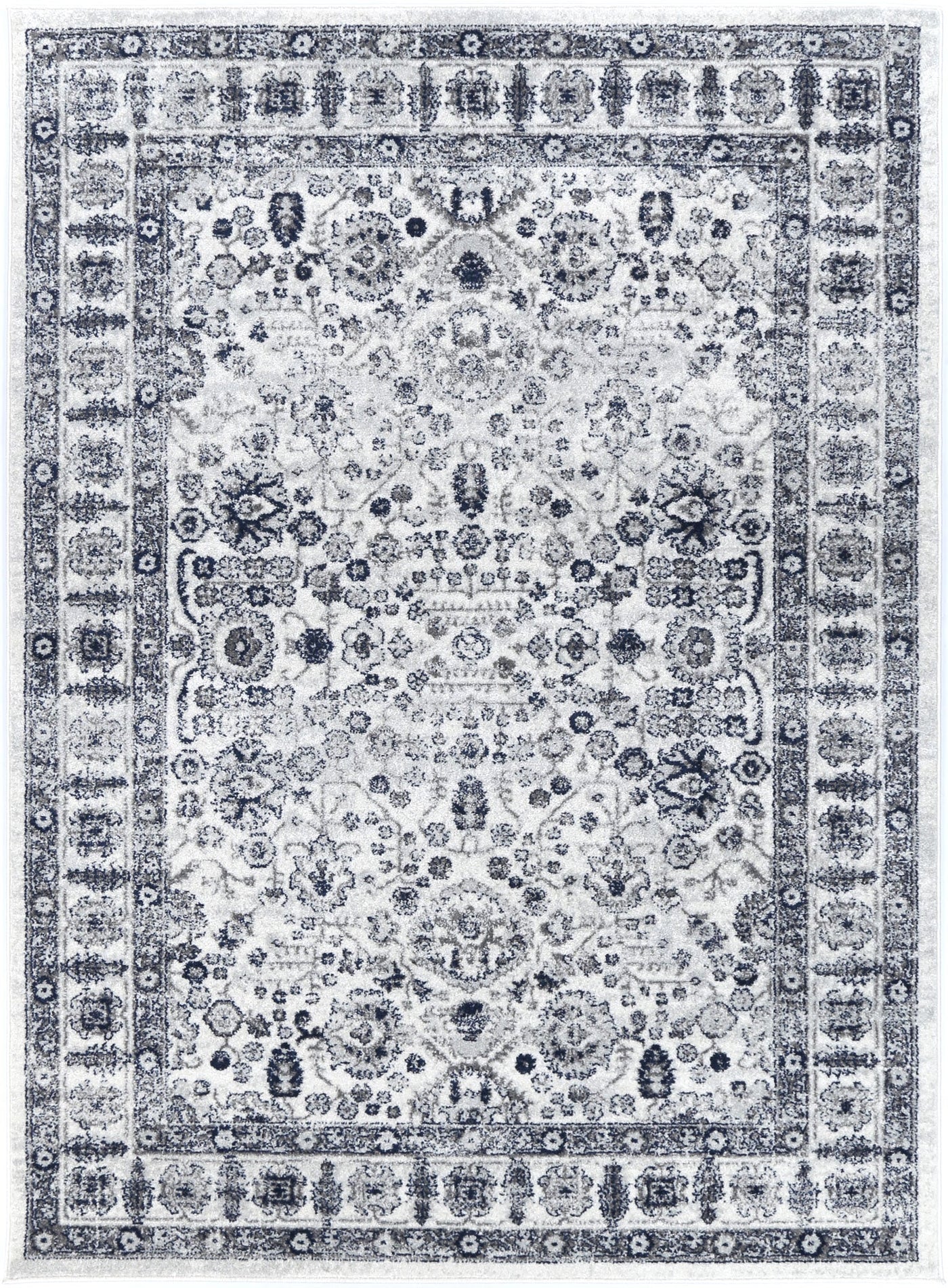 Loft Navy Cream Traditional Rug