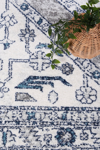 Loft Navy Cream Ancient Rug