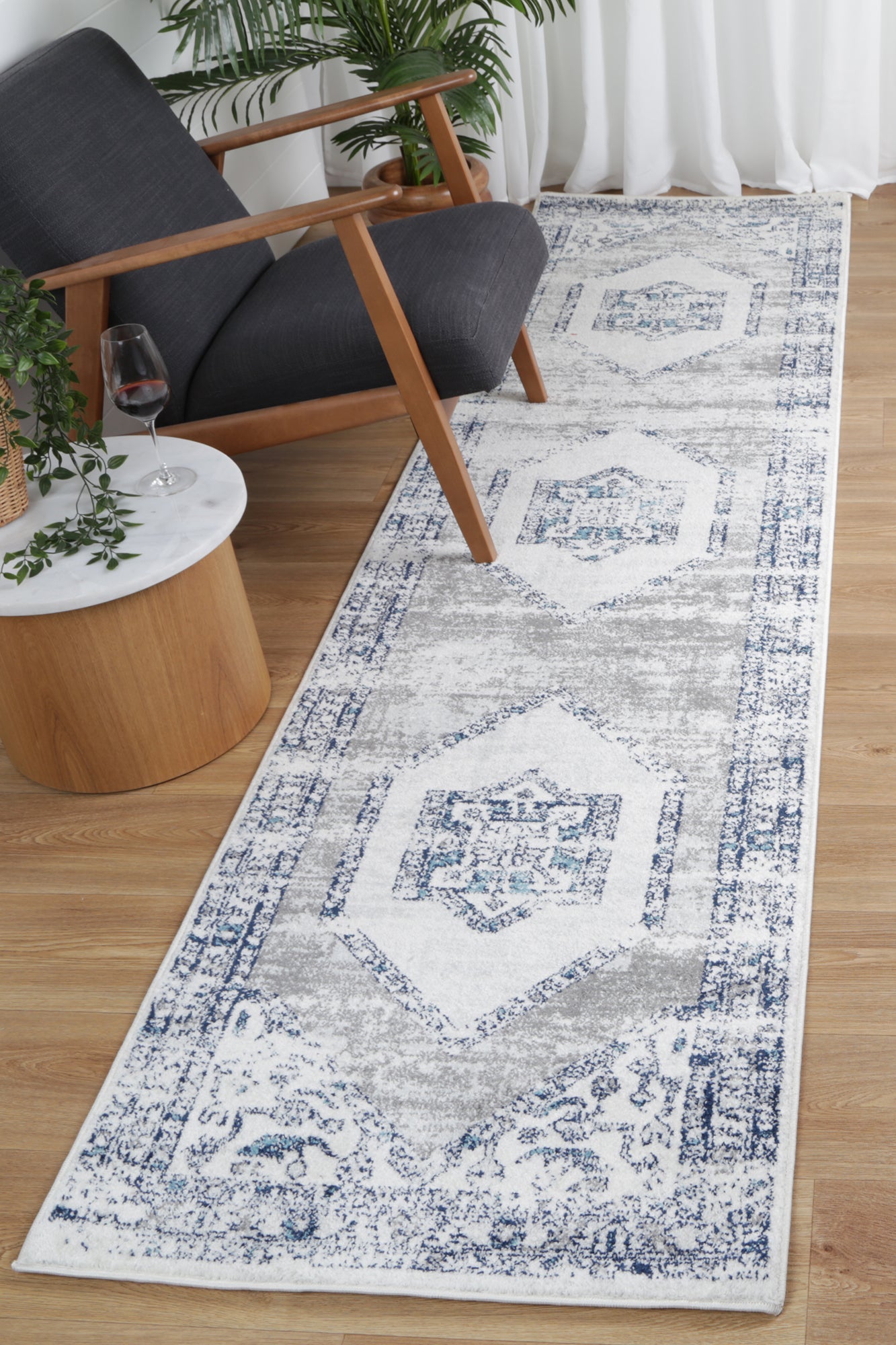 Loft Navy Cream Ancient Rug