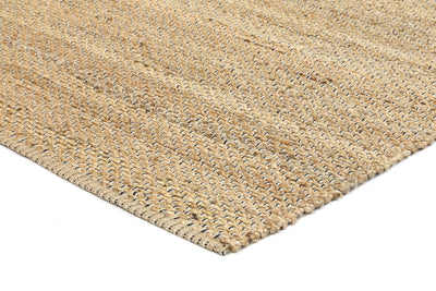 Azer Black Natural Basket Weave Jute Rug