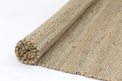 Azer Black Natural Basket Weave Jute Rug