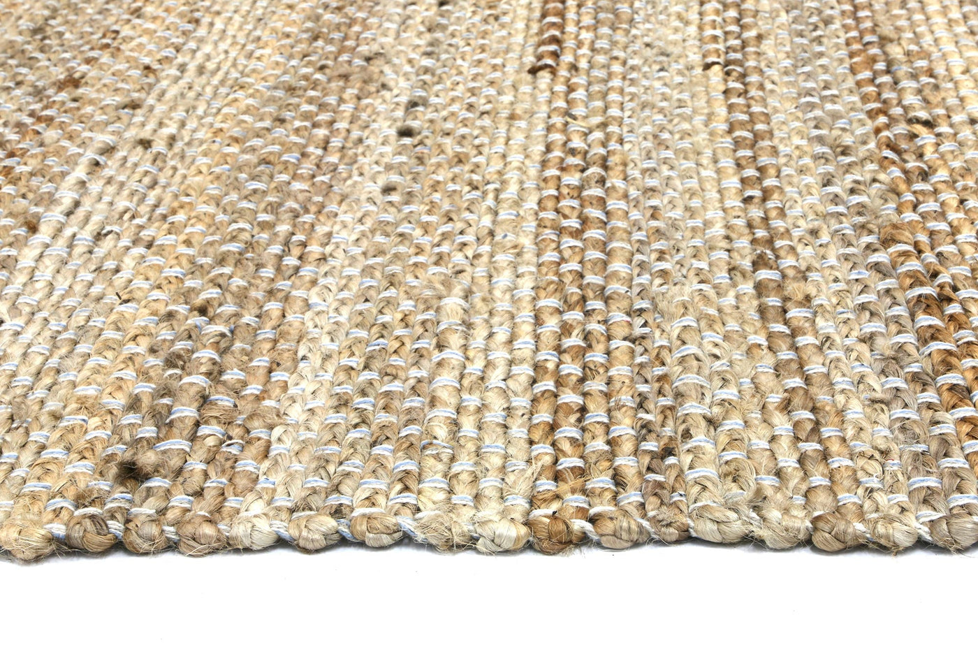 Azer Blue Natural Basket Weave Jute Rug