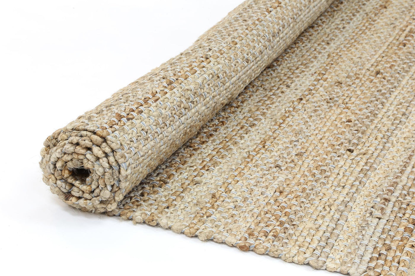 Azer Blue Natural Basket Weave Jute Rug