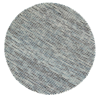 Scandi Teal Reversible Wool Round Rug