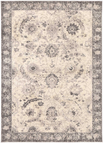 Tomb Beige/Black Traditional Rug