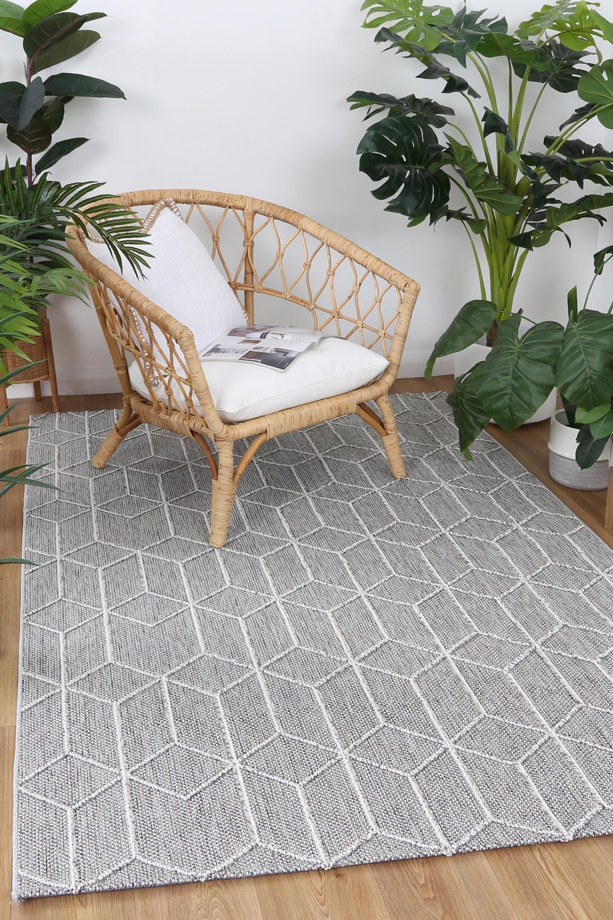 Victoria 1 Grey Flatweave Rug