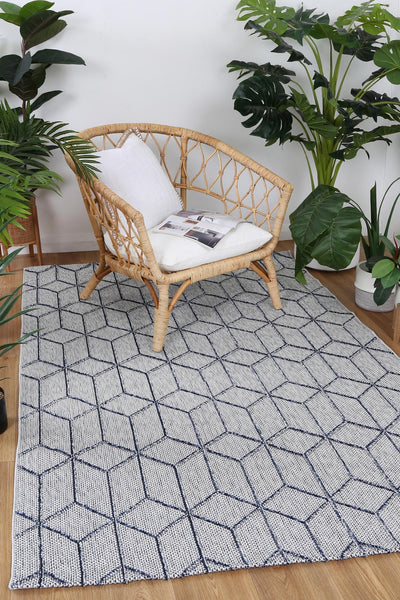 Victoria 4 Charcoal Flatweave Rug