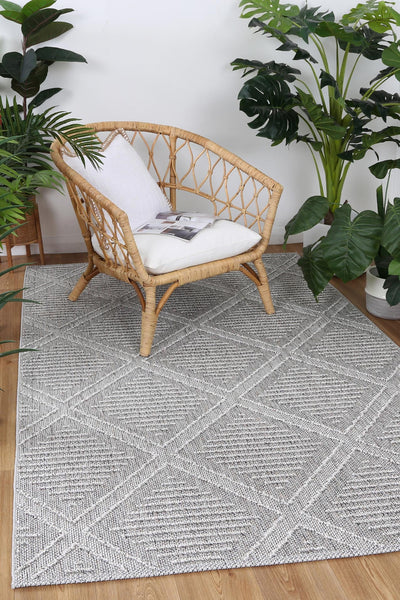 Victoria 40 Grey Flatweave Rug