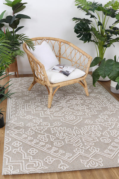 Victoria 50 Beige Flatweave Rug