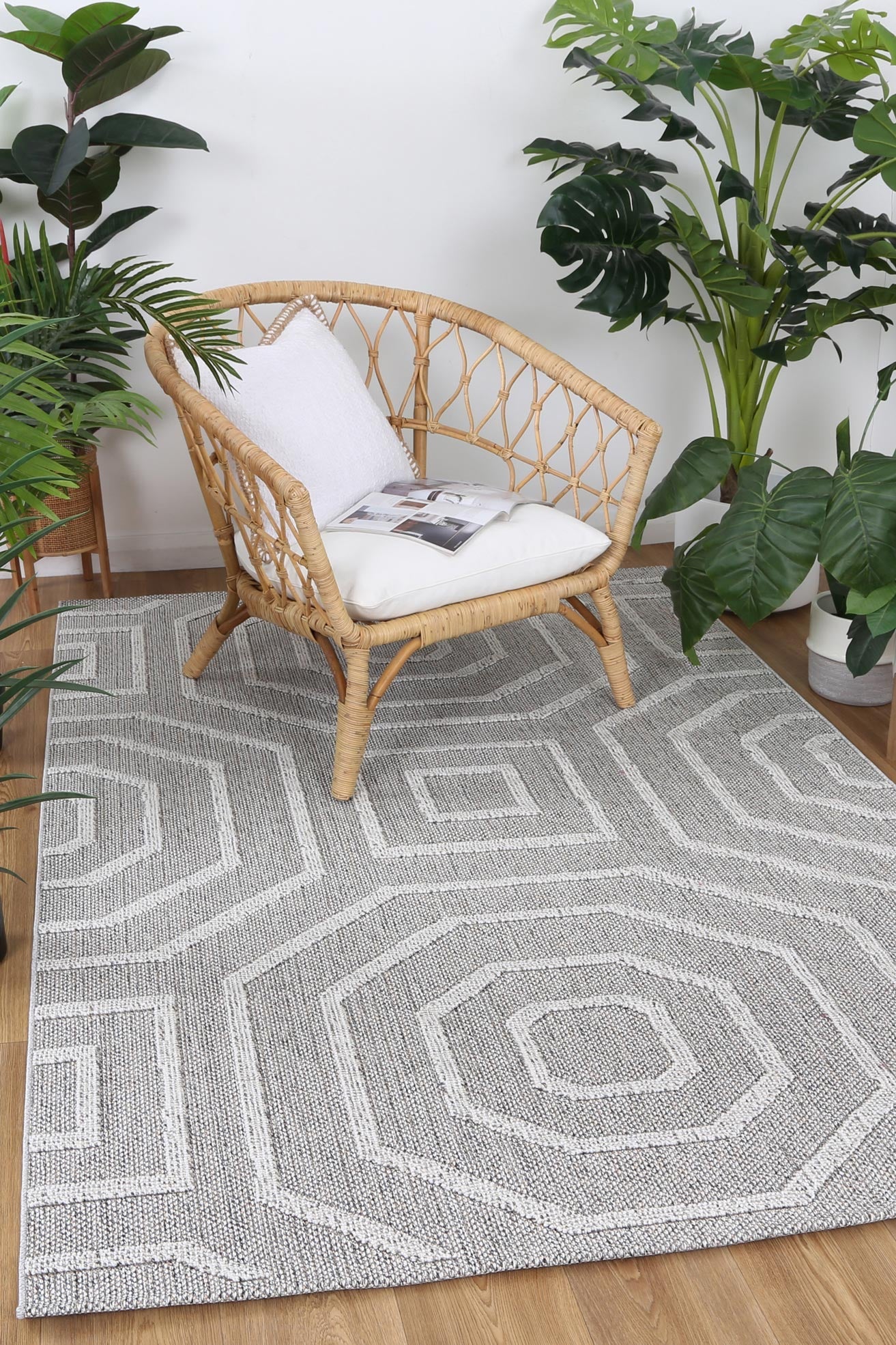 Victoria 30 Ash Flatweave Rug